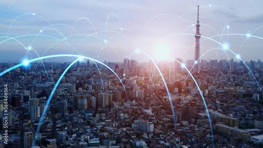 Poster 都市とネットワーク　スマートシティー 　IoT　ICT　デジタルトランスフォーメーション 
