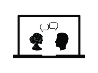 person business communication computer illustration