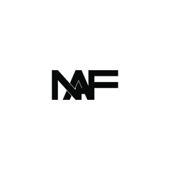 naf letter original monogram logo design