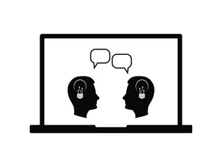 person business communication computer illustration