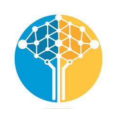 Digital tree logo design concepts. Educational learning and technology companies logo.