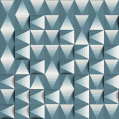 Fototapeta premium Trendy colored pattern of randomly spaced triangles. 3d rendering abstract composition. Modern art design