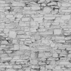 8K castle wall slate roughness texture, height map or specular for Imperfection map for 3d materials, Black and white texture