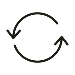 user interface reload arrows web and mobile app linear style