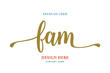FAM lettering logo is simple, easy to understand and authoritative