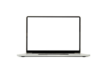 Isolated laptop with empty space on white background
