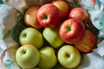 Basket of apples in the kitchen