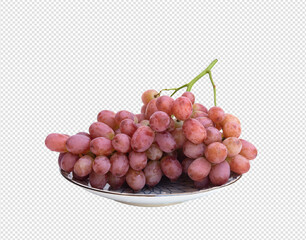 bunch of grapes with Clipping path