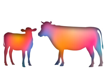 丑　年賀状　干支　背景
