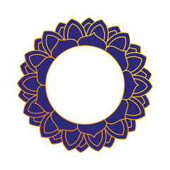 navratri mandala with blue color decoration hindu icon