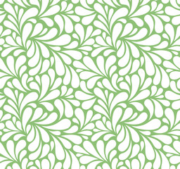 Fototapeta premium Vector seamless pattern with drops. Abstract floral background. Stylish monochrome texture.