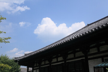 Fototapeta na wymiar 元興寺極楽坊の屋根