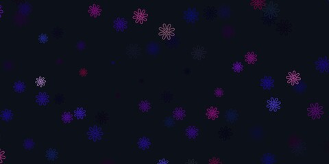 Light Pink, Green vector natural layout with flowers.