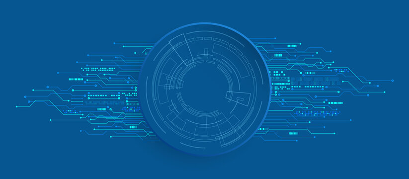 テクノロジーイメージのベクター素材	青色