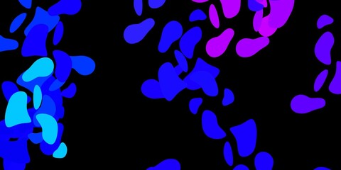Fototapeta na wymiar Dark pink, blue vector texture with memphis shapes.