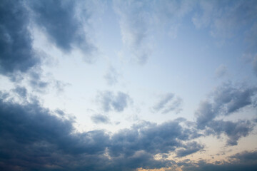 Naklejka na ściany i meble 葉山の港から見た夕暮れの空