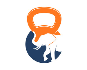 Walking elephant inside the kettle bell