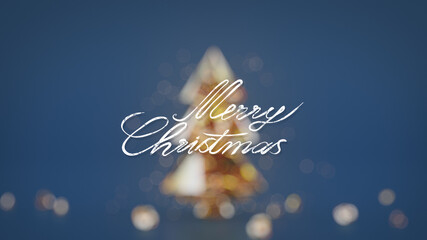 Merry christmas handwritten greetings 3D render illustration