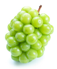 Fresh Shine Muscat Grape isolated on white background, Green grape isolated on white.