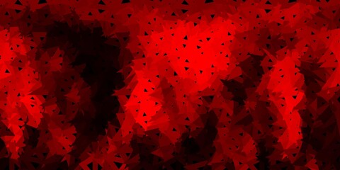Dark red vector abstract triangle template.