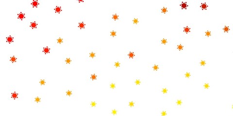Light orange vector backdrop with virus symbols.