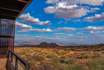 Desert Mountain View From Park Arizona