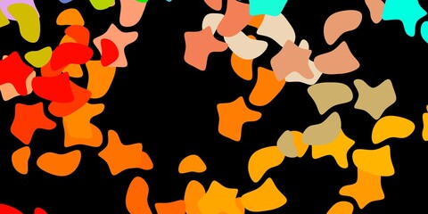 Dark multicolor vector background with random forms.