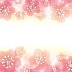 【背景画像素材】キラキラ光る梅の背景【お正月・年賀状・節分・春のイメージに】