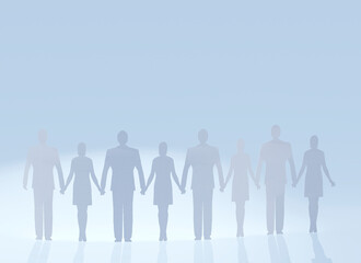 手を繋ぐビジネスマン