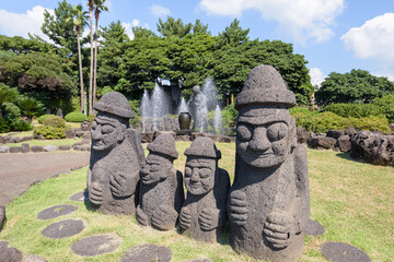 Dolhareubang is the most famous symbol of Jeju Island, Korea