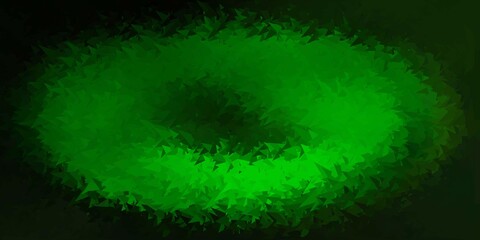 Dark green vector gradient polygon layout.