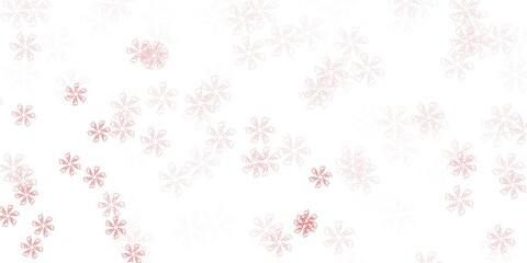 Light red vector abstract layout with leaves.