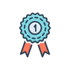 Color illustration icon for title