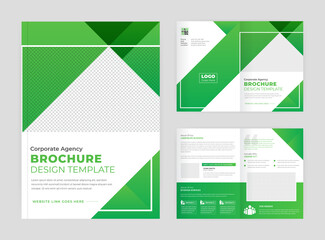 Bi-fold Brochure Template Design. Use for Corporate & Business Design.