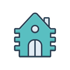 Color illustration icon for hideaways