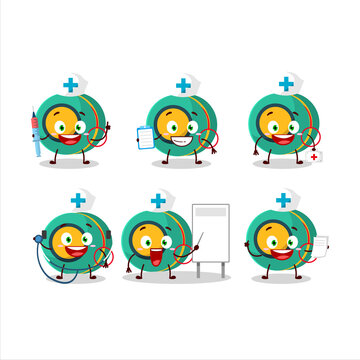 Doctor Profession Emoticon With Kids Yoyo Cartoon Character