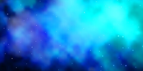 Dark BLUE vector pattern with abstract stars.