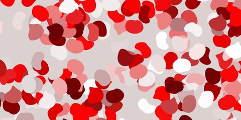 Light red vector backdrop with chaotic shapes.