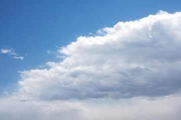 Blue sky and white clouds in the sunny sky background material