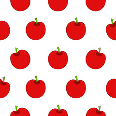 Apple seamless pattern design. Apple fruit pattern background. Fruit seamless pattern isolated.