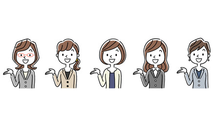 イラスト素材 スーツ姿のビジネス女性 レクチャー 説明 セット Wall Mural ケイーゴ K イラスト素材 スーツ姿のビジネス女性 レクチャー 説明 セット Wall Mural ケイーゴ K