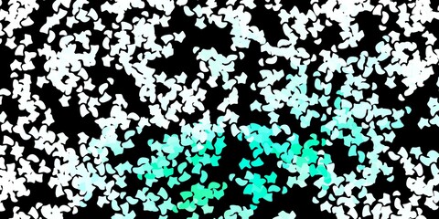 Dark green vector backdrop with chaotic shapes.