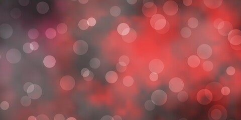 Dark Red vector layout with circles.