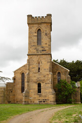 Fototapeta na wymiar St Peters Anglican Church in the rural township of Oatlands located in the Tasmanian midlands