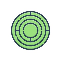 Color illustration icon for complex