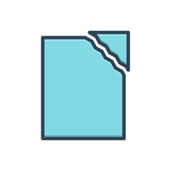 Color illustration icon for of paper