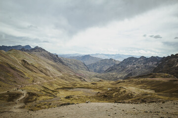 Landscape of the road to rainbow mountain