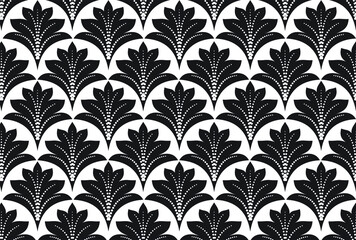 Ilustrasi dekoratif ,Pola mulus dalam gaya art Deco  ornamen vintage dalam vektor. Wallpaper atau kain elegan, EPS 10