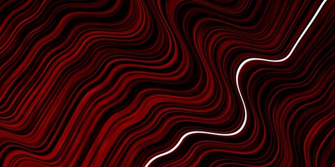 Dark Red vector pattern with curves.