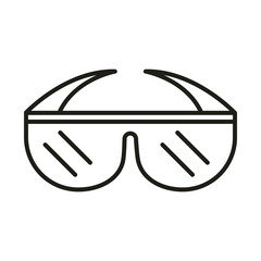 glasses protection and prevention accessory line icon